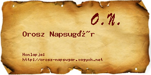 Orosz Napsugár névjegykártya